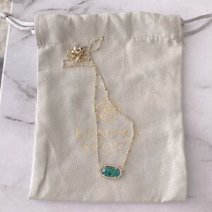 RETIRED Kendra Scott Gold Elisa Satellite Necklace in Night Kyocera Opal